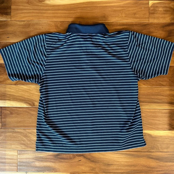 PGA Tour Dark Navy and White Stripe Polo Shirt size XXL - Picture 3 of 5